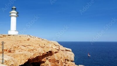 Barbaria kaap Formentera lighthousein Middellandse Zee