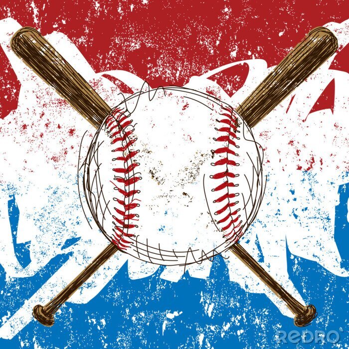 Fotobehang Baseball Flag background