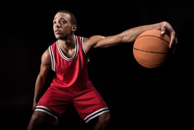 Fotobehang Basketbal speler in beweging