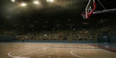 Fotobehang Basketbalveld voor een wedstrijd