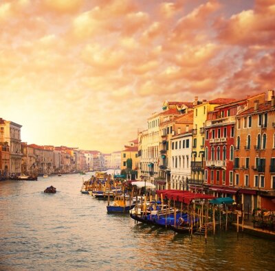 Fotobehang Beautiful Venice uitzicht op de gracht
