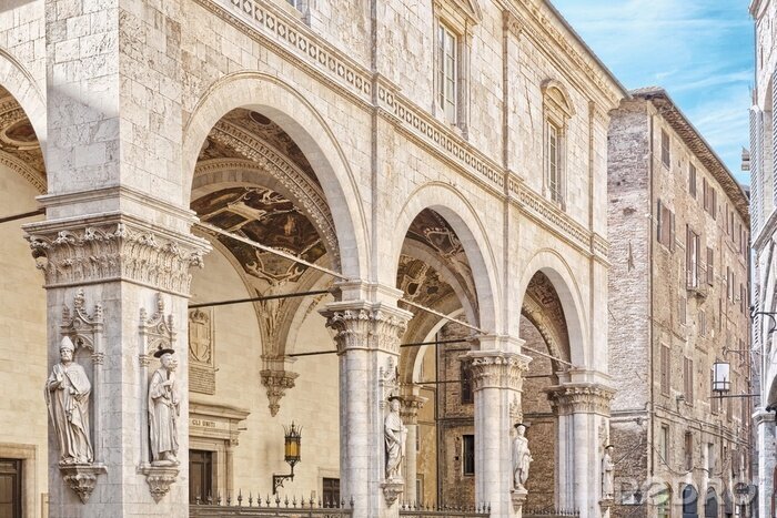 Fotobehang Bekend House &quot;Loggia della Mercanzia&quot; in Siena Italië