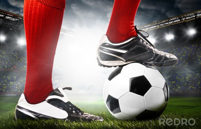 Fotobehang benen van een voetballer