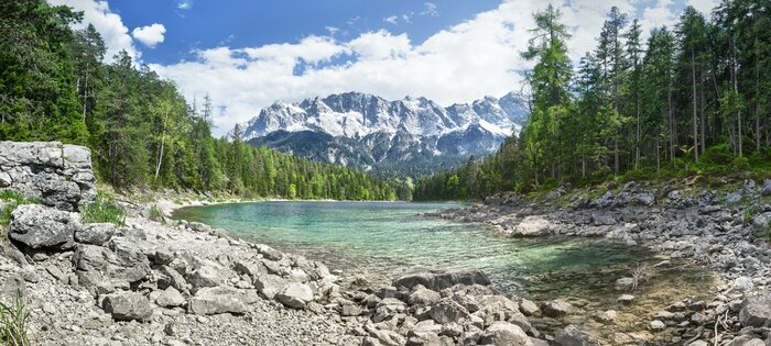 Fotobehang Berglandschap met meer