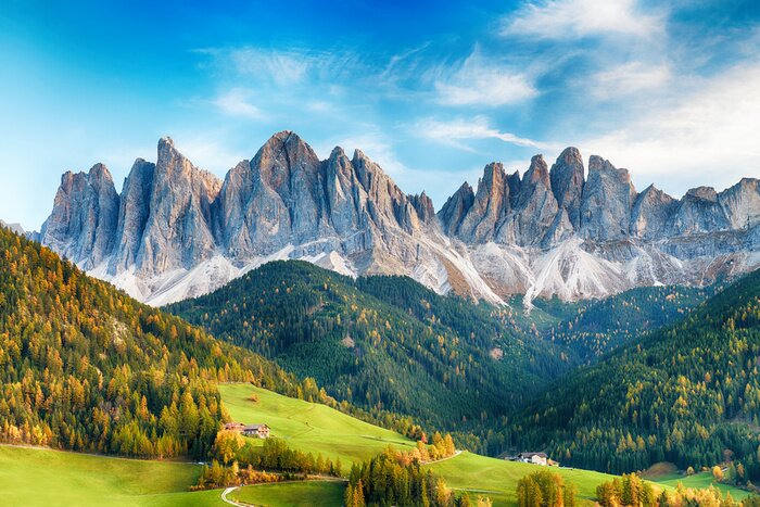 Fotobehang Berglandschap van de Italiaanse Dolomieten