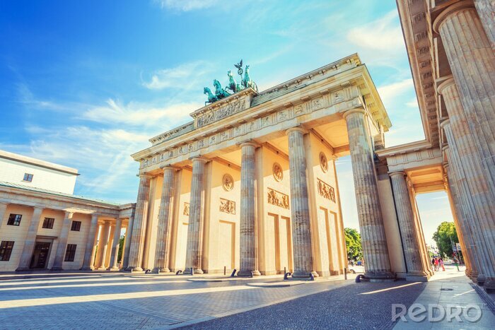 Fotobehang Berlijn 3D en Brandenburger Tor