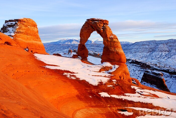 Fotobehang Besneeuwde bergen in Utah