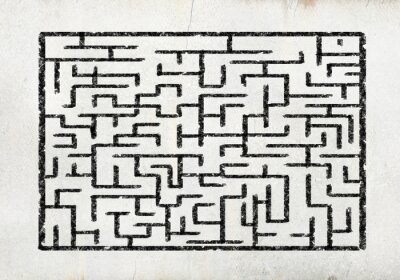 Fotobehang Betonmuur met labyrint