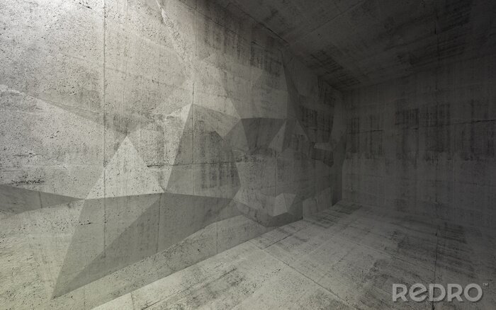 Fotobehang Betonnen 3D hal