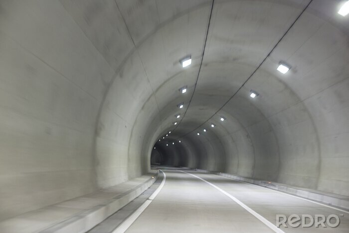 Fotobehang Betonnen tunnel
