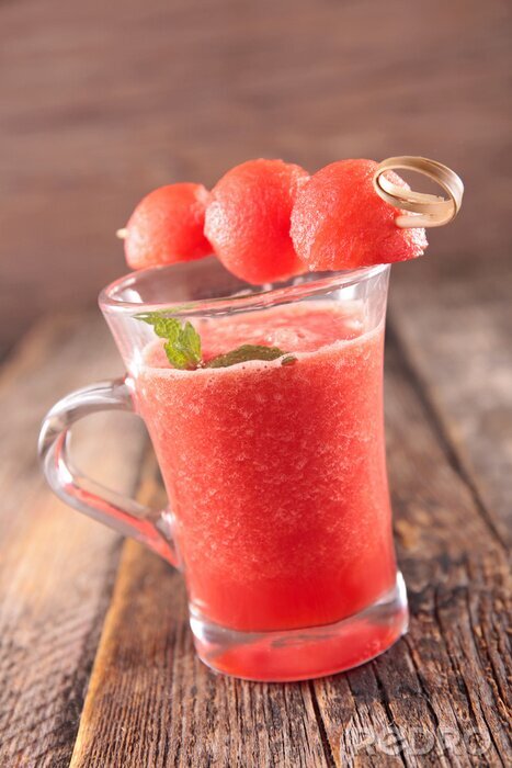 Fotobehang Bevroren drankje met watermeloen