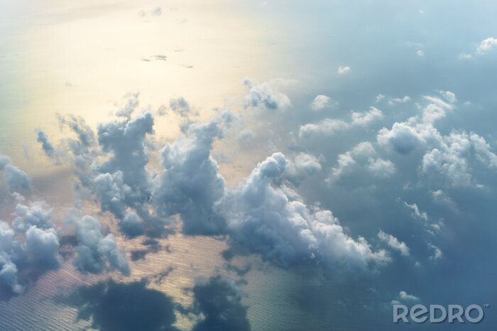 Fotobehang Bewolkte blauwe lucht