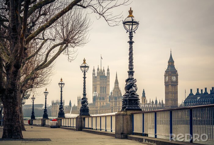 Fotobehang Big Ben and Houses of parliament, London