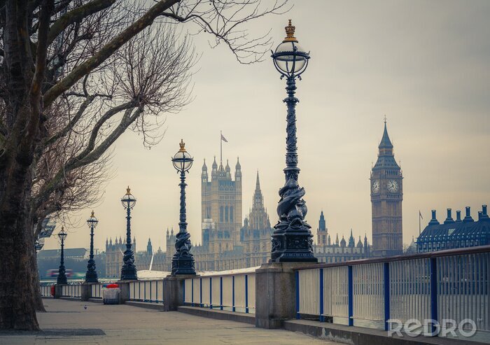 Fotobehang Big Ben en Houses of Parliament, London