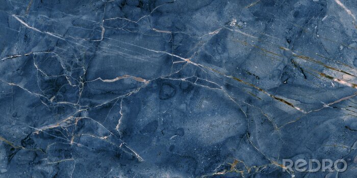 Fotobehang Blauw abstract marmer