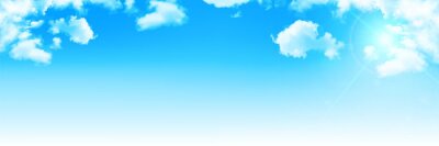 Fotobehang Blauw panorama op een zomerse dag