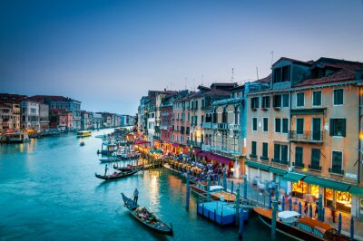 Fotobehang Blauw panorama van Venetië