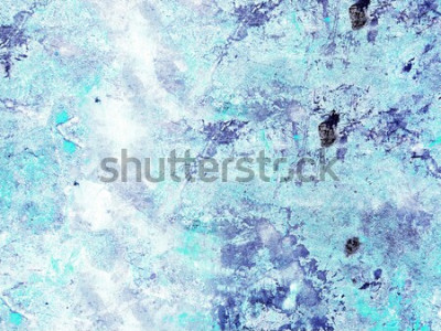 Fotobehang Blauw-turquoise betonnen muur