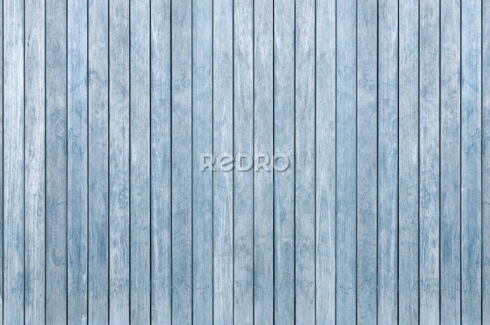 Fotobehang Blauwe achtergrond van houten planken