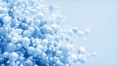 Fotobehang Blauwe ballen in 3D