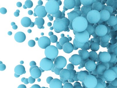 Fotobehang Blauwe driedimensionale ballen