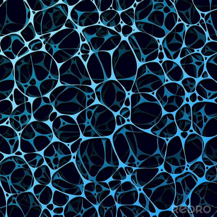 Fotobehang Blauwe futuristische 3D achtergrond