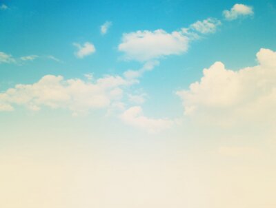 Fotobehang Blauwe hemel met wolken