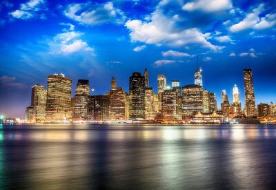 Fotobehang Blauwe lucht boven New York
