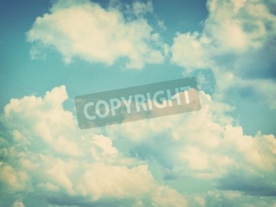 Fotobehang Blauwe lucht met witte wolken