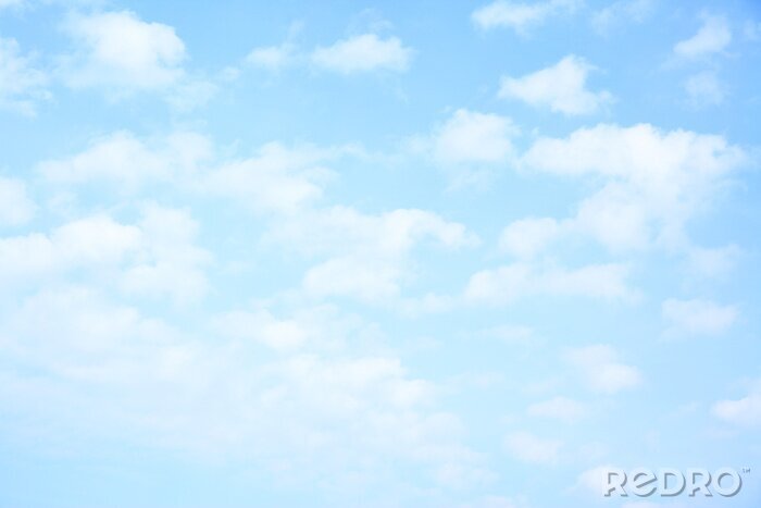 Fotobehang Blauwe lucht met wolken