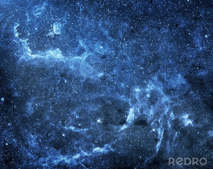 Fotobehang Blauwe nevels en sterren