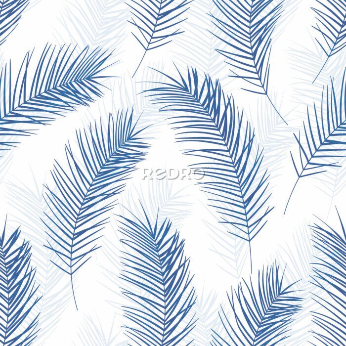 Fotobehang Blauwe palmboom