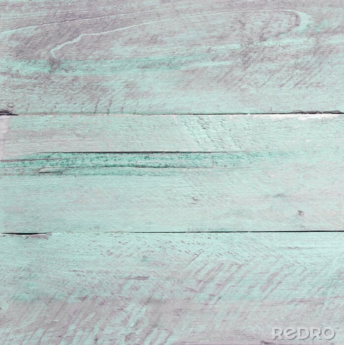 Fotobehang Blauwe shabby chic houten planken