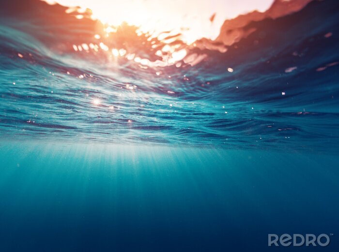 Fotobehang Blauwe zee