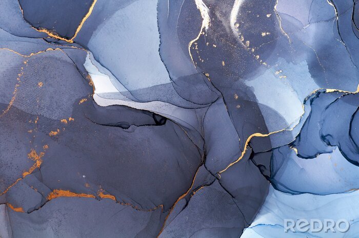 Fotobehang Blauwgrijs oppervlak met lichte aders