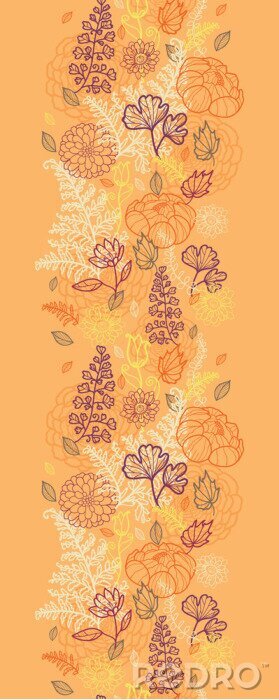 Fotobehang Bloemen op een vintage patroon