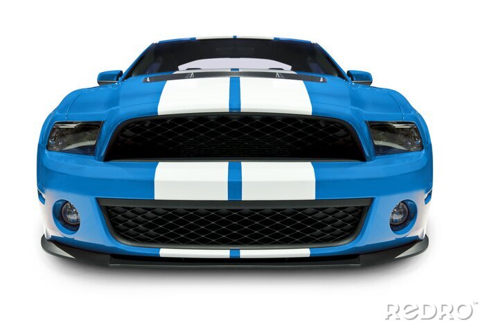 Fotobehang Blue Muscle Car