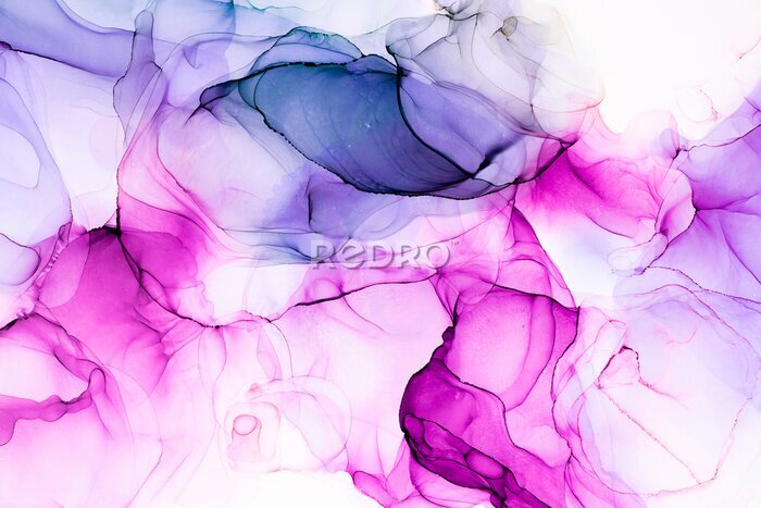 Fotobehang Blush gemengd met marineblauwe verf