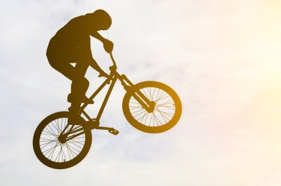 Fotobehang BMX-trucs in de lucht