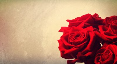 Fotobehang Boeket rozen op een donkere achtergrond