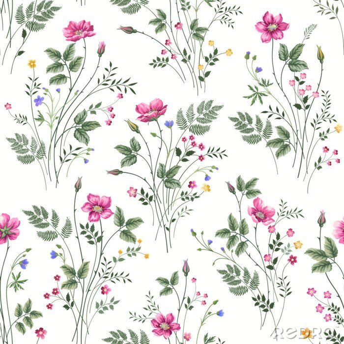 Fotobehang Boeketten van wilde bloemen