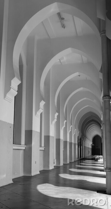 Fotobehang bogen in zwart en wit