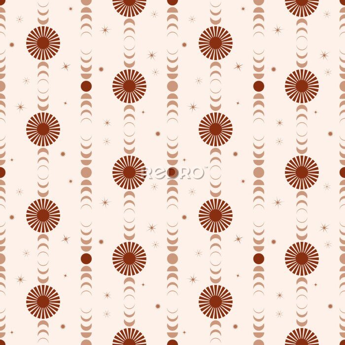 Fotobehang Boho zon ornament