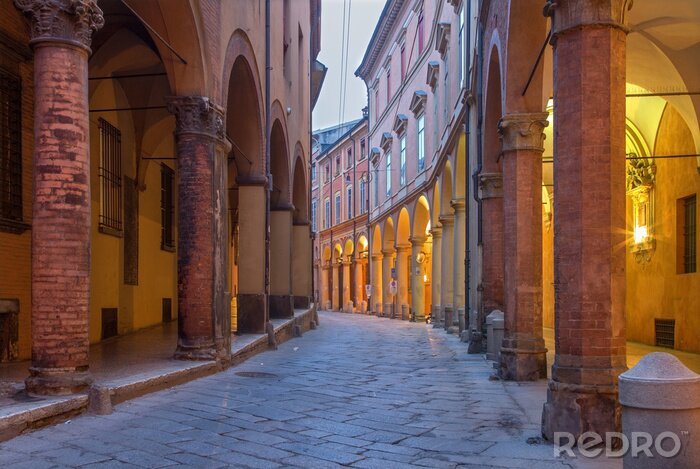 Fotobehang Bologna - Via Santo Stefano (St. Stephen) straat