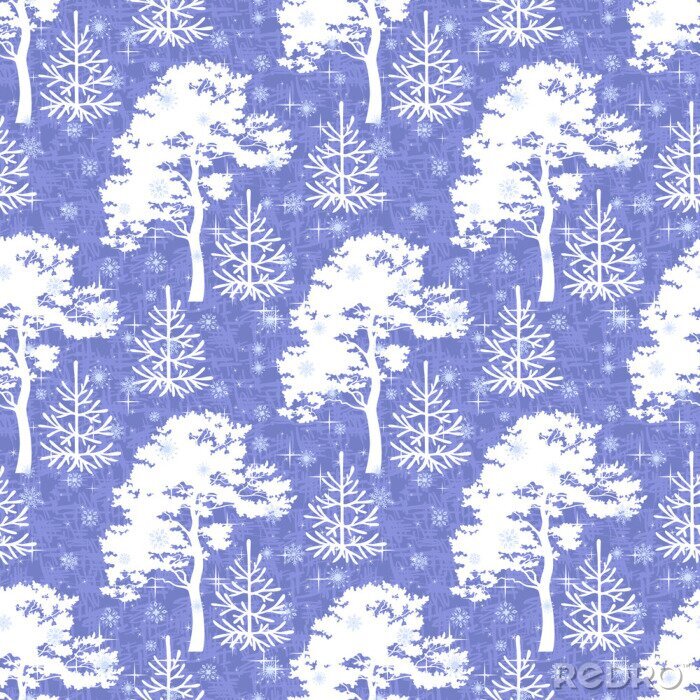 Fotobehang Boom en kerstboom motief