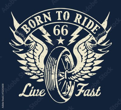 Fotobehang Born To Ride Motorcycle