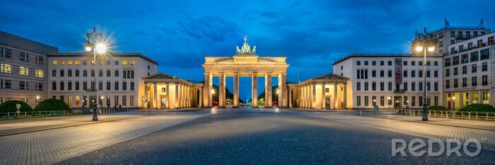 Fotobehang Brandenburger Tor in de avond