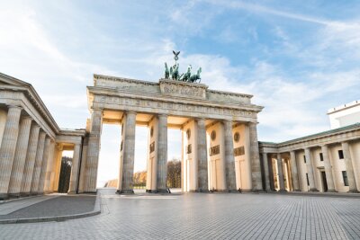 Fotobehang Brandenburger Tor tegen de hemel