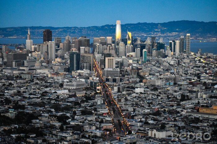 Fotobehang Breed panorama van San Francisco