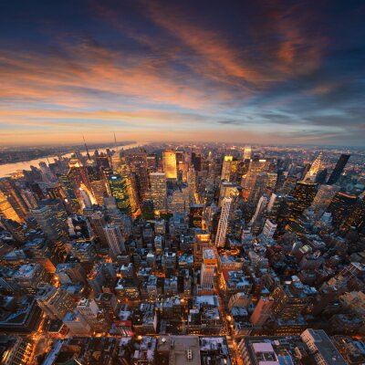 Fotobehang Breed uitzicht op New York City